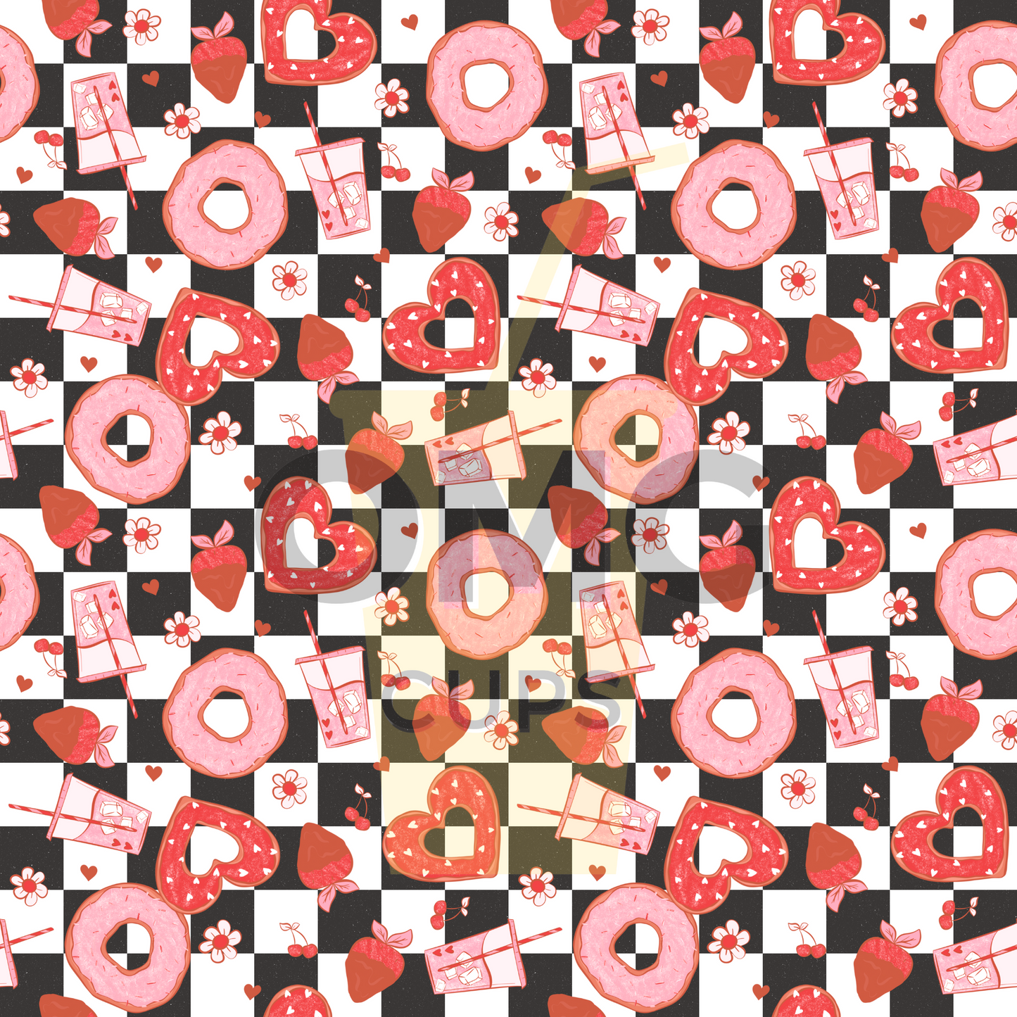 Love and Donuts 12x12 Vinyl Sheet