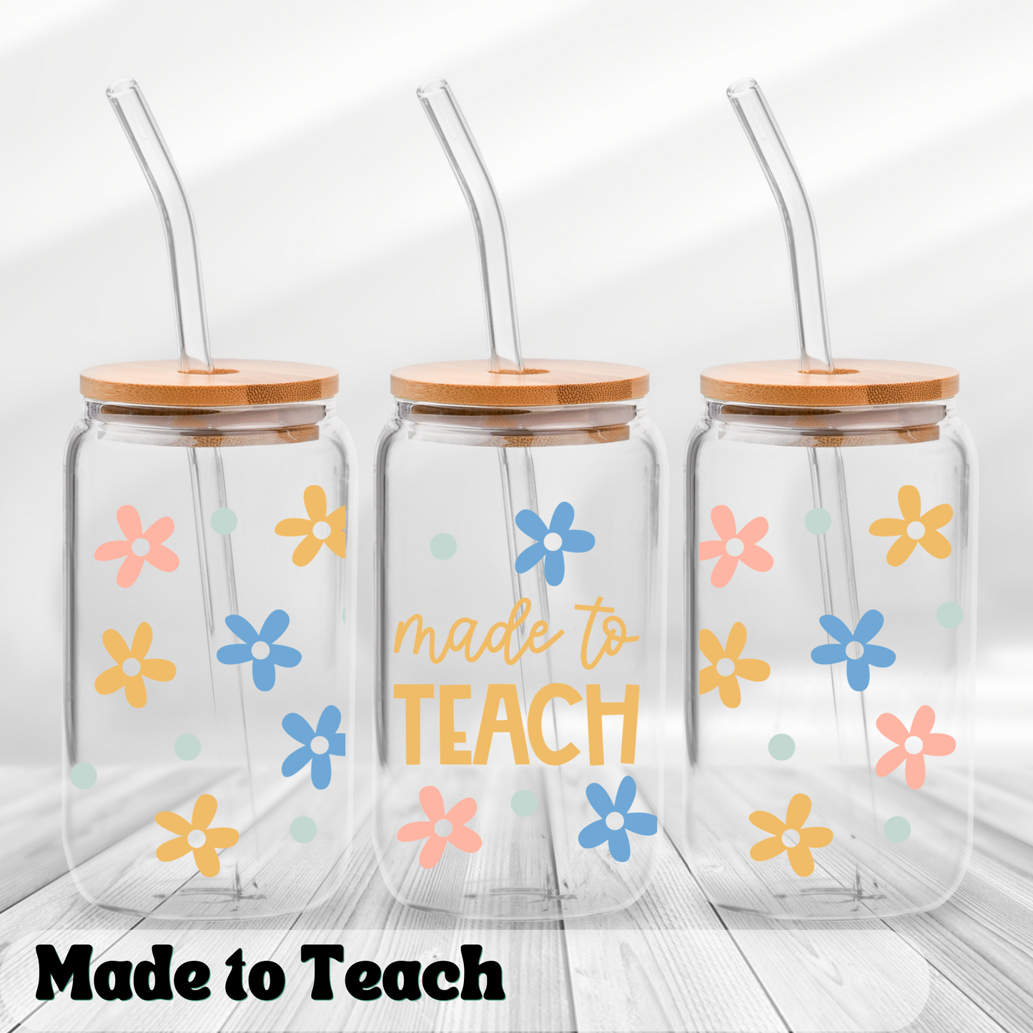 Made to Teach - UV Wrap 16oz Glass Can