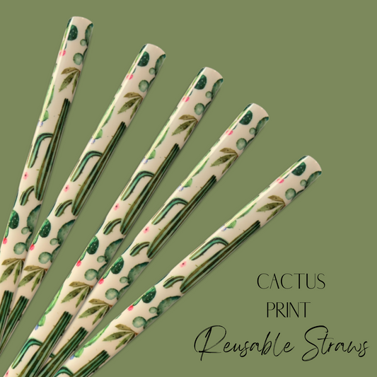 Cactus Print Straw Cold Cup (24oz) - Individual Please Read Description