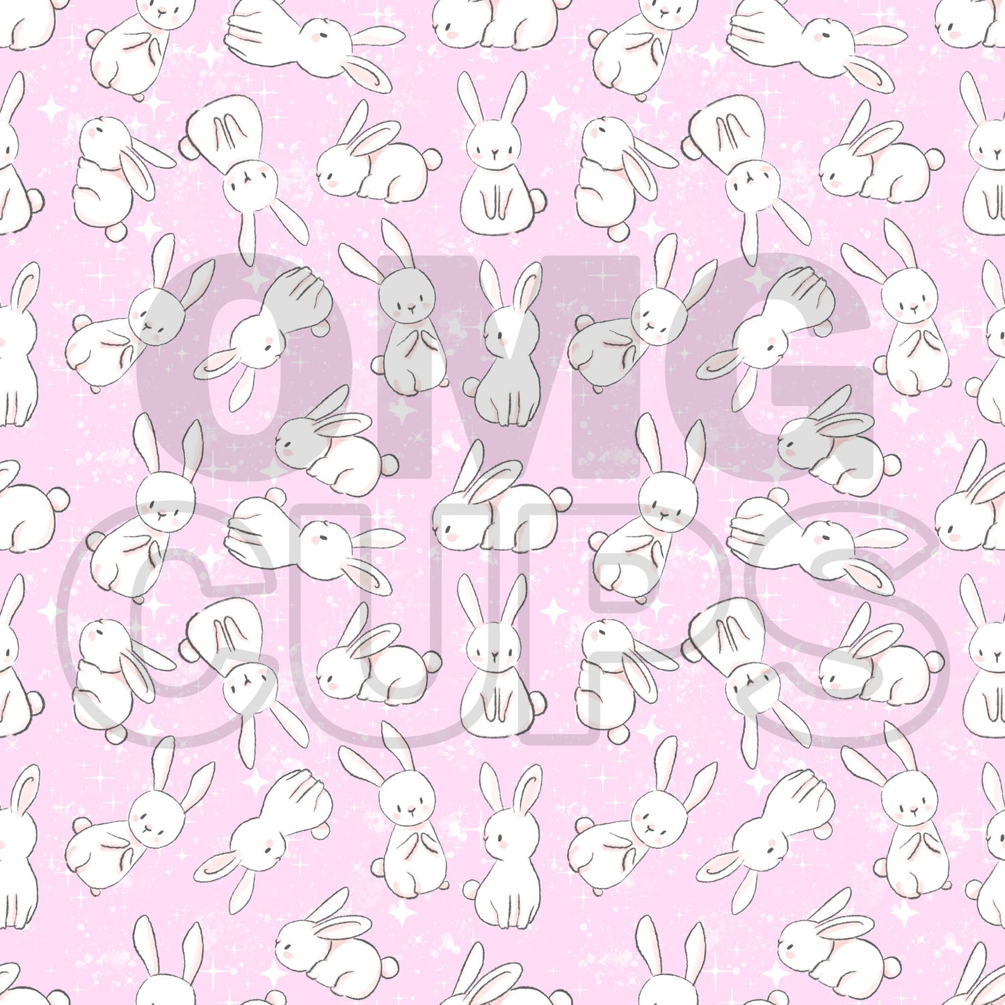 Pink Bunny 12x12 Vinyl Sheet