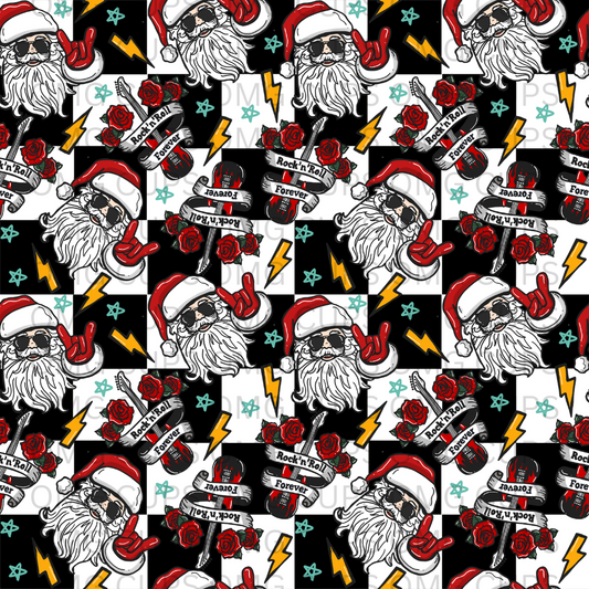 Rock'N'Roll Santa 12x12 Vinyl Sheet