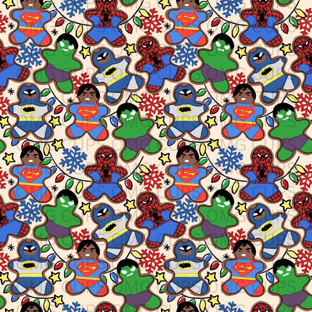 Super Hero Cookies 12x12 Vinyl Sheet