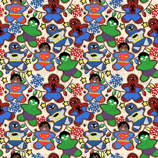 Super Hero Cookies 12x12 Vinyl Sheet