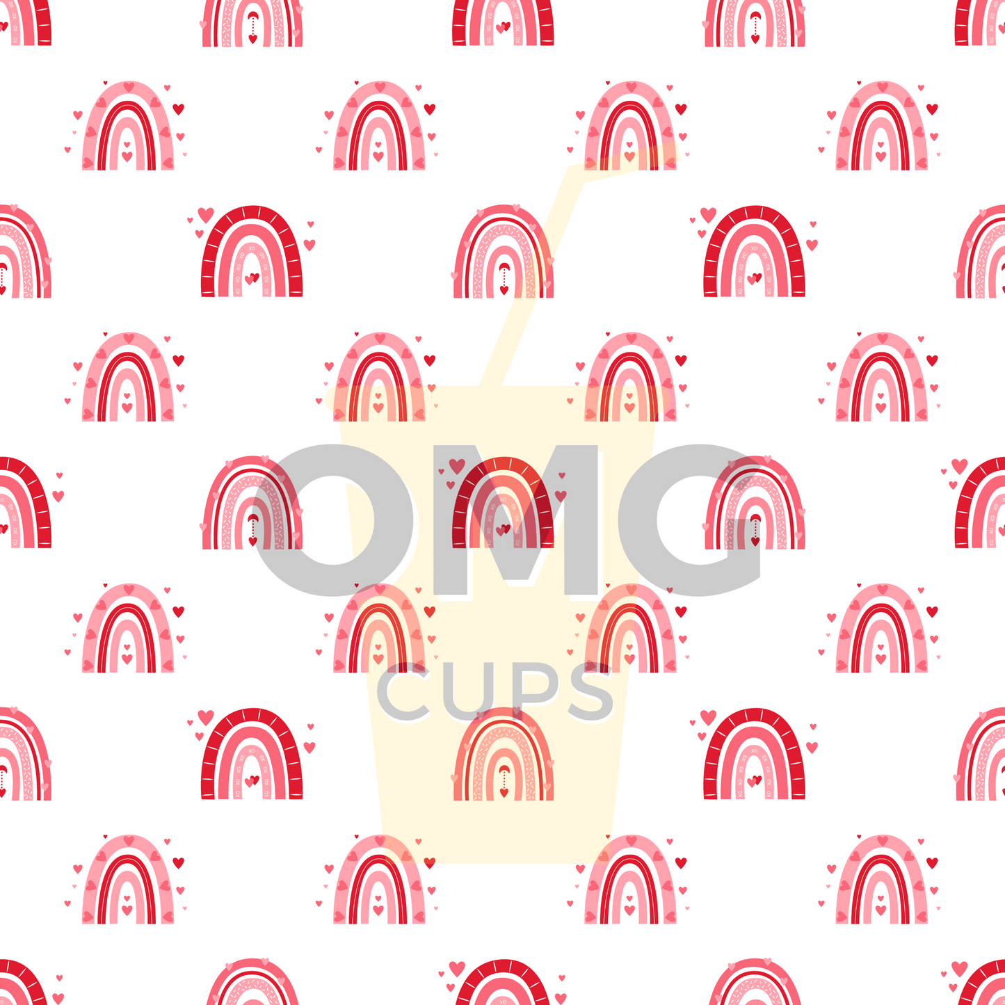 Valentines Rainbow 12x12 Vinyl Sheet