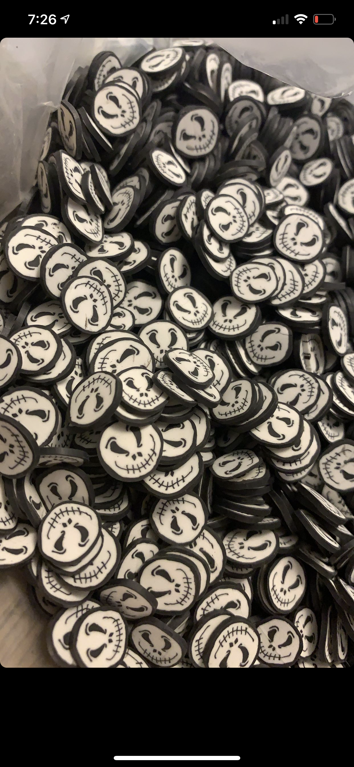 J. Skellington Clay Polymer Pieces (10MM)