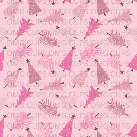 Pink Christmas 12x12 Vinyl Sheet