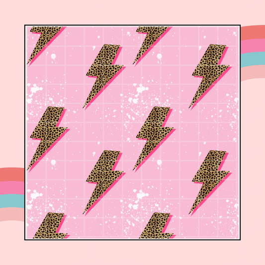 Cheetah Lightning Bolts 12x12 Vinyl Sheet