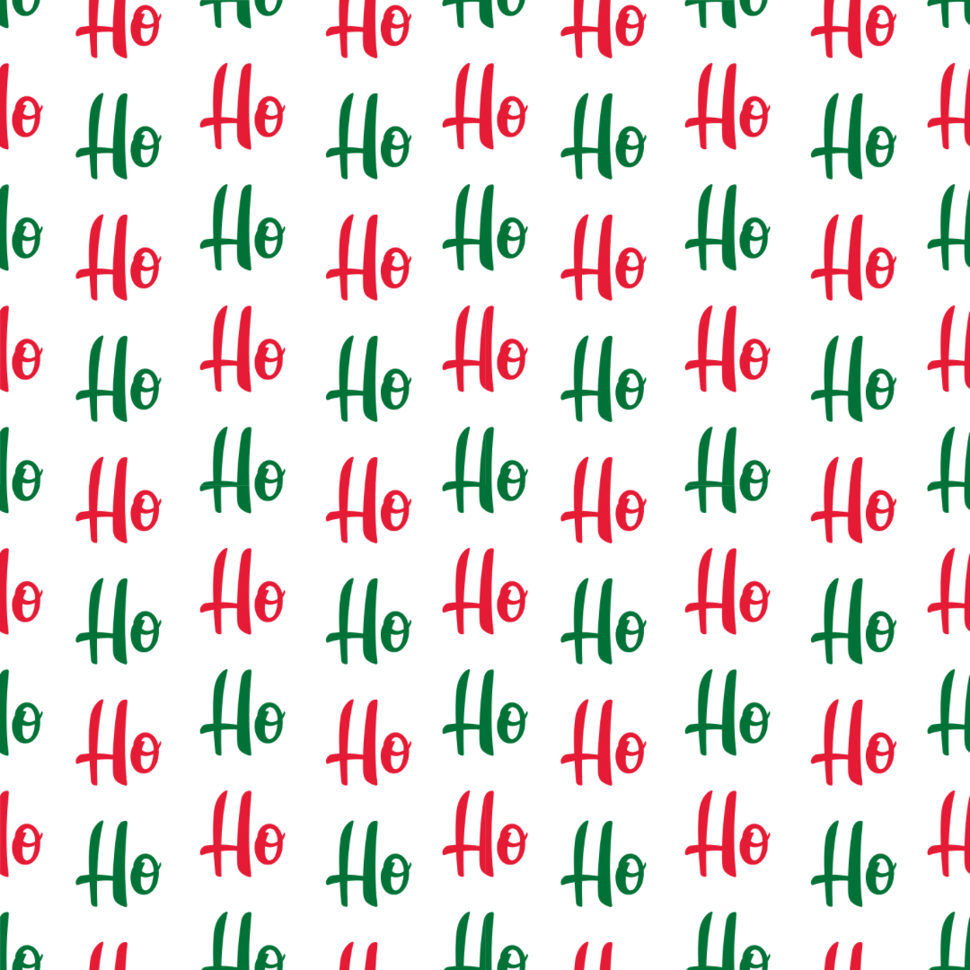 Ho Ho Ho Red and Green 12x12 Vinyl Sheet