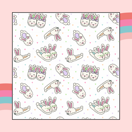 Bunny Slippers 12x12 Vinyl Sheet