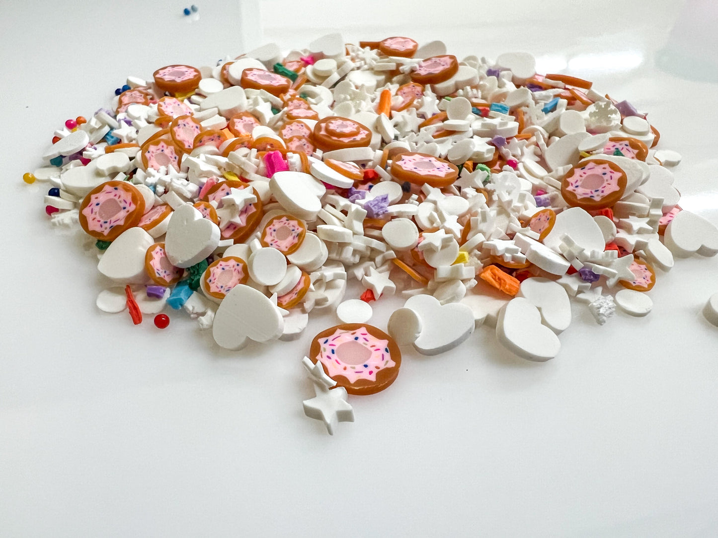 Donut Party Clay Polymer Pieces (10/5 mm)