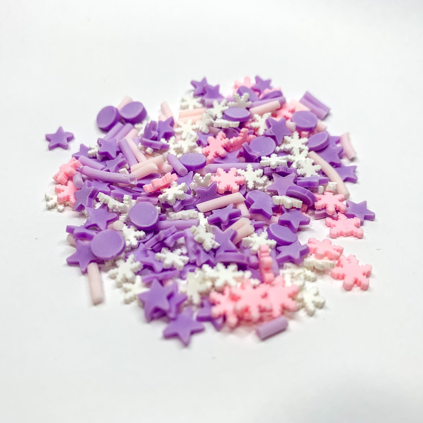 Lavender Snow Clay Polymer Pieces (5-7MM)
