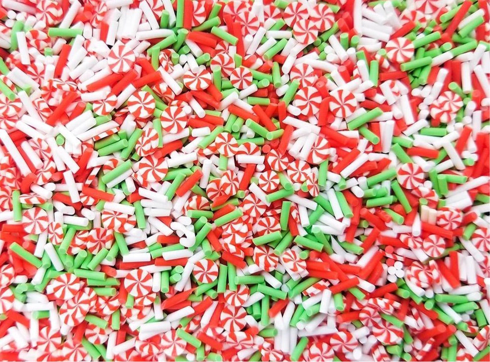 Peppermint Party Clay Polymer Pieces (5MM)