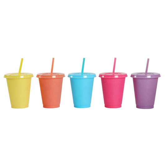 Caribbean Vibes Glitter Cold Cups (16oz)